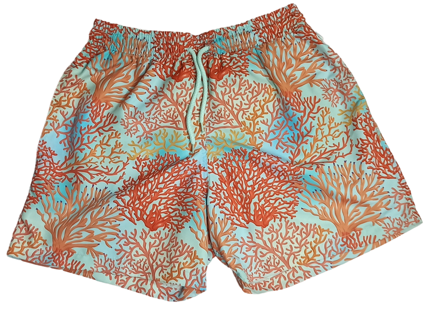 Pantaloneta Baño Silueta Media Con Cintura Ajustable Coral