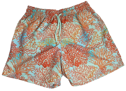 Pantaloneta Baño Silueta Media Con Cintura Ajustable Coral