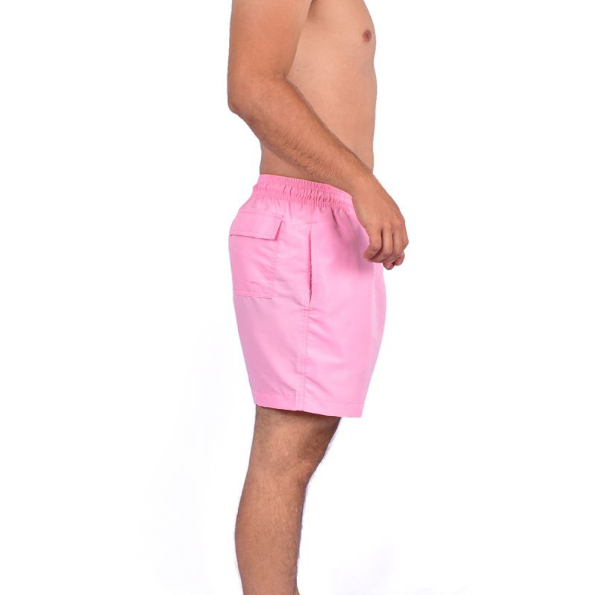 Pantaloneta De Baño Silueta Media Con Cintura Ajustable Rosa